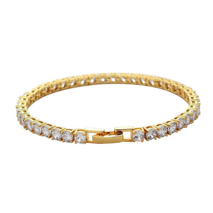 5mm Tennis Bracelet - Various Colours Bracelet Ross and Specter Gold 17.5cm