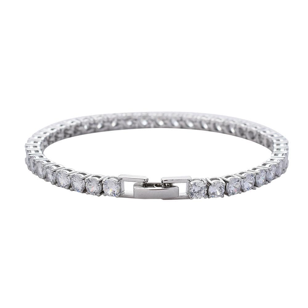 5mm Tennis Bracelet - Various Colours Bracelet Ross and Specter Silver 17.5cm