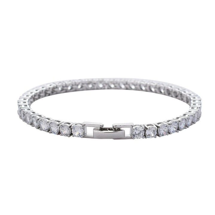 5mm Tennis Bracelet - Various Colours Bracelet Ross and Specter Silver 17.5cm