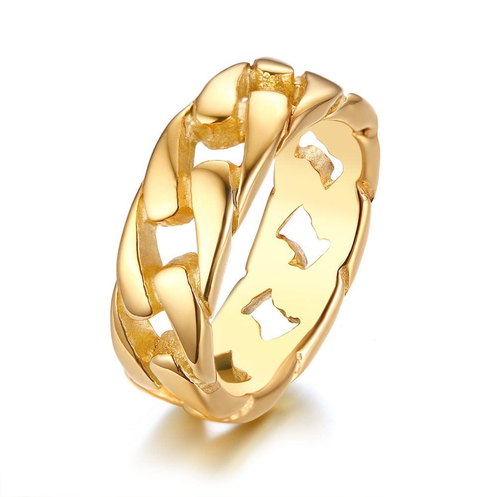 Cuban Ring - Various Colours Rings Ross and Specter 8 Gold