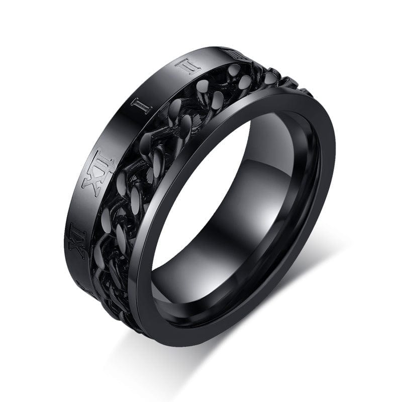 Roman Spinner Ring Rings Ross and Specter 8 Black