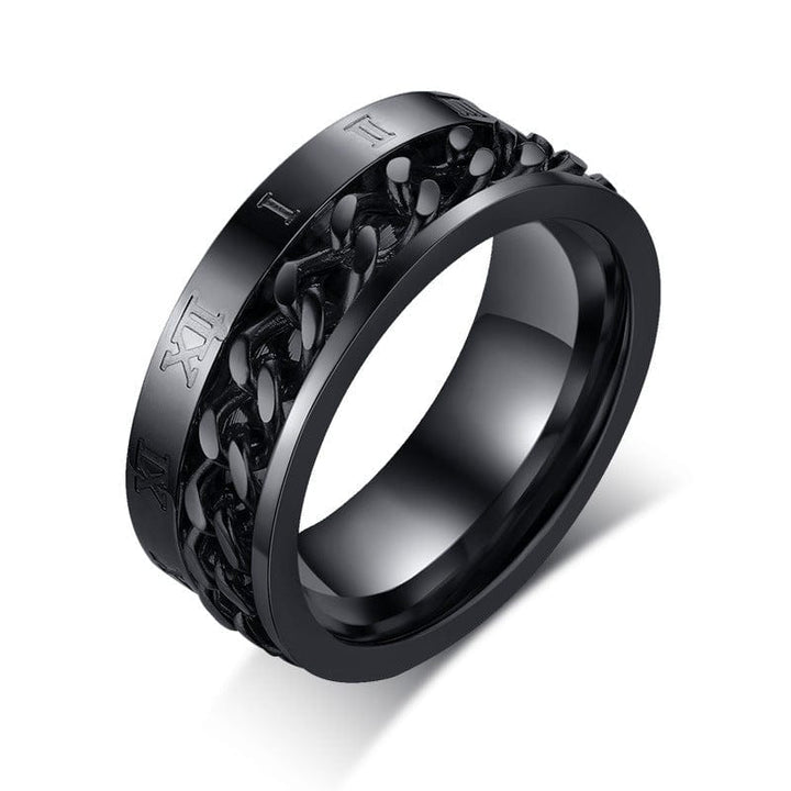 Roman Spinner Ring Rings Ross and Specter 8 Black