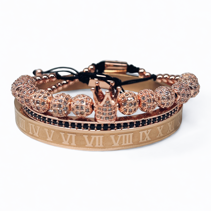 Royal Rose Gold Bracelet Set (3pc)