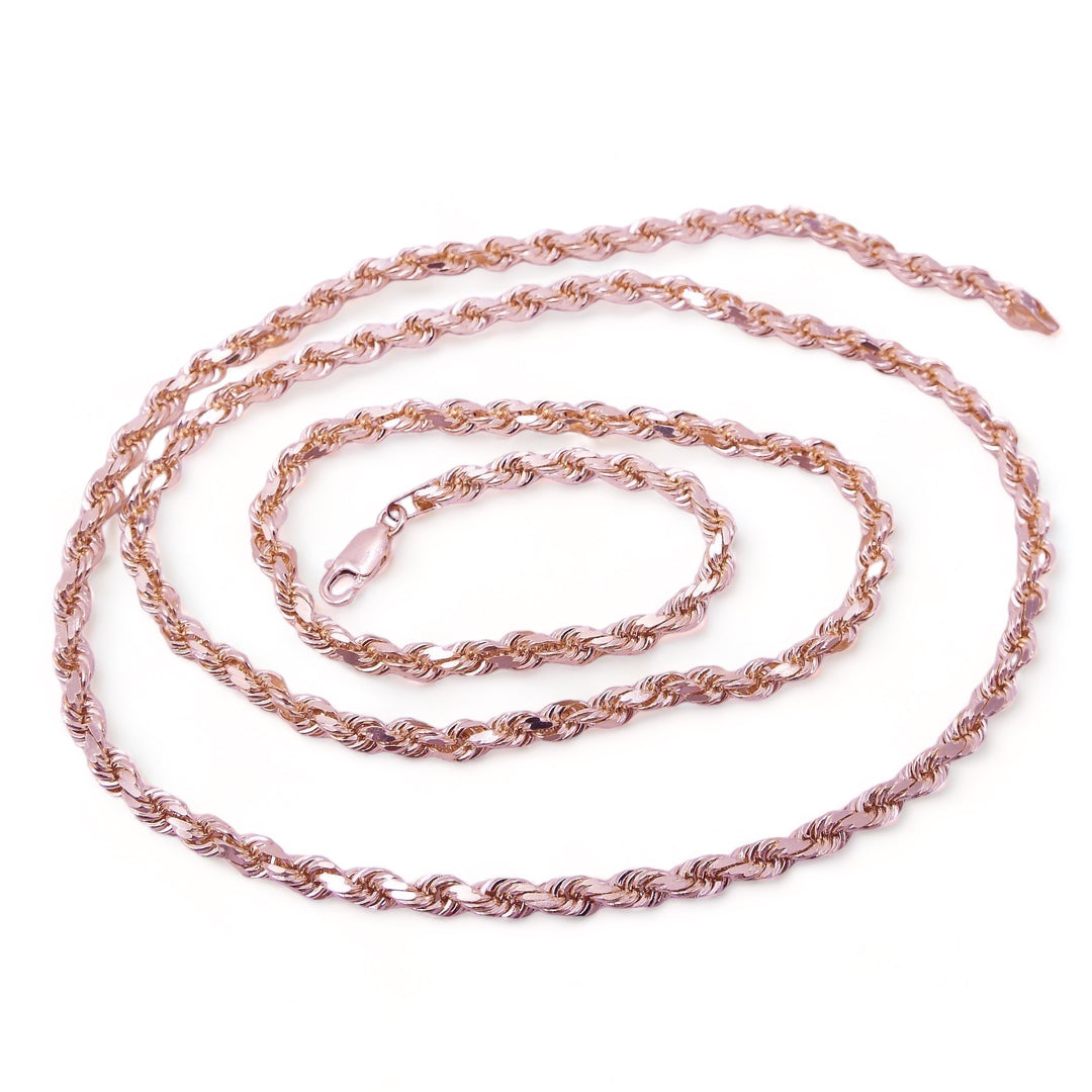 3mm Rose Gold Rope Chain