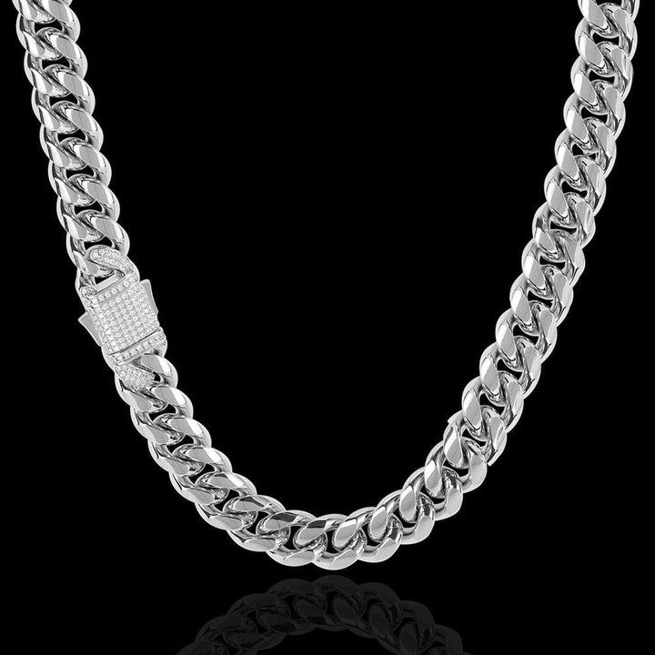 10mm Cuban Link Chain - Various Colours Necklace Ross and Specter 40cm Silver 