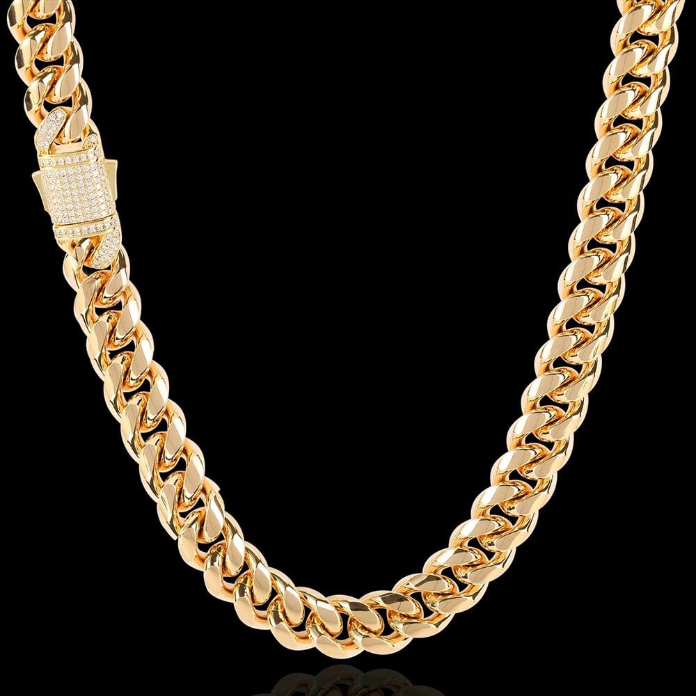 12mm Cuban Link Chain - Various Colours Necklace Ross and Specter 40cm Gold 