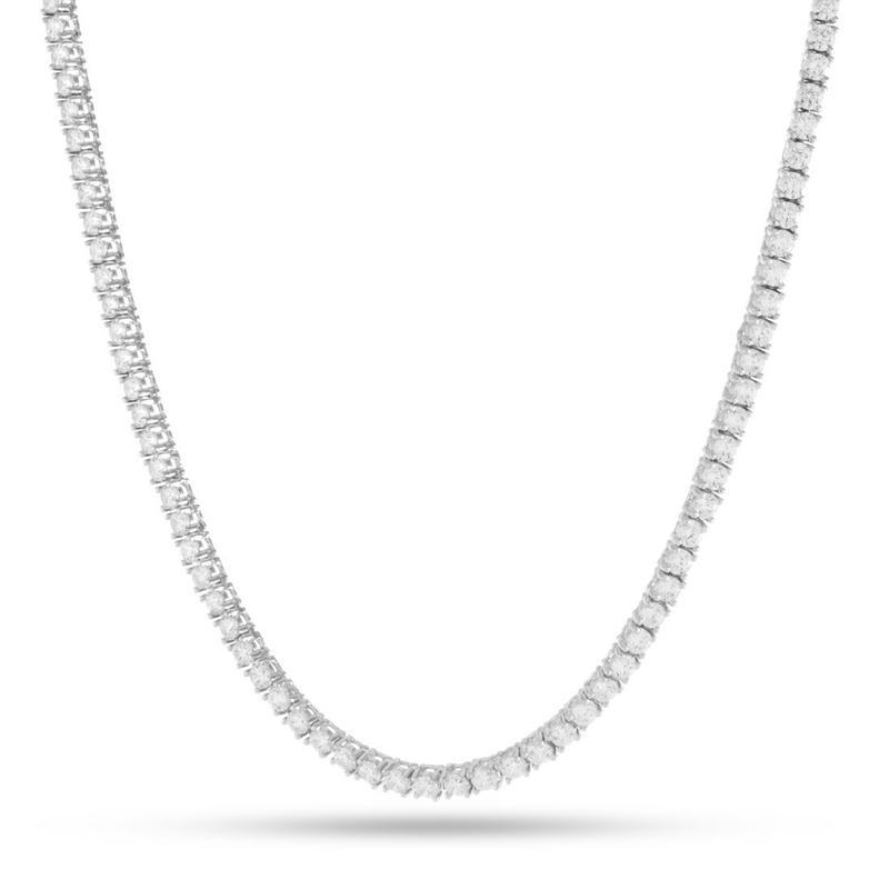 3mm Tennis Chain - Various Colours Necklace Ross and Specter Silver 40cm 