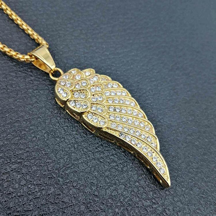 Angel Wing Necklace - Various Colours Necklace Ross and Specter Gold 