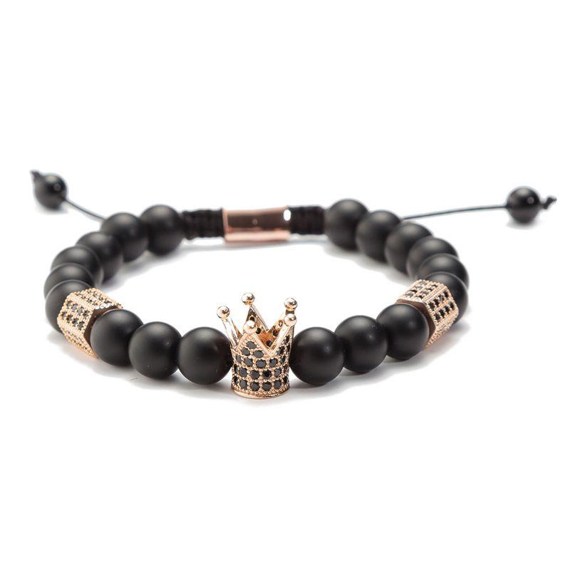 Crown Hexagon - Black Stone Stone Ross and Specter Rose Gold 