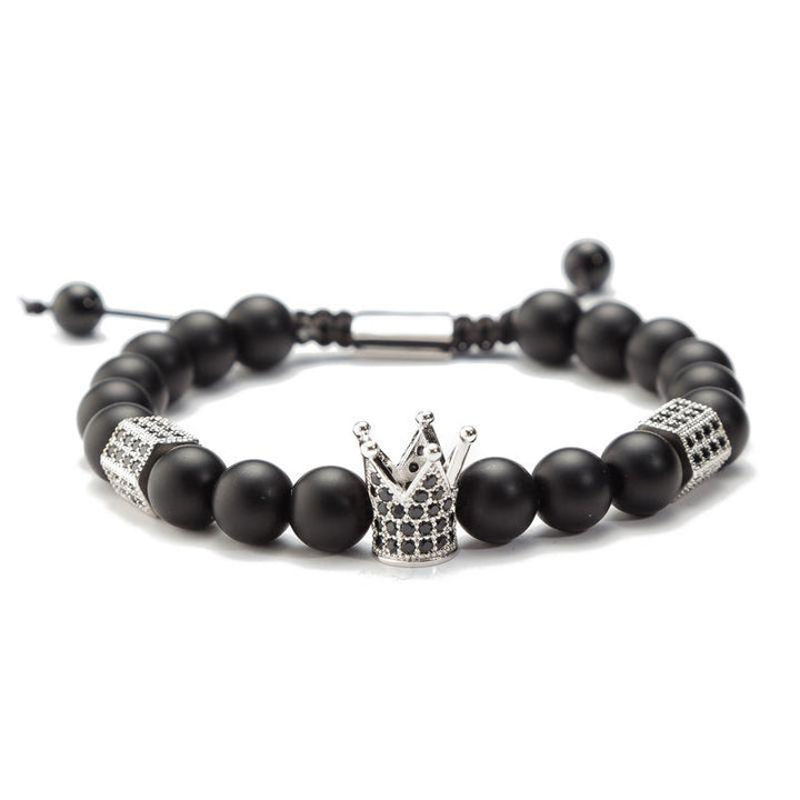 Crown Hexagon - Black Stone Stone Ross and Specter Silver 