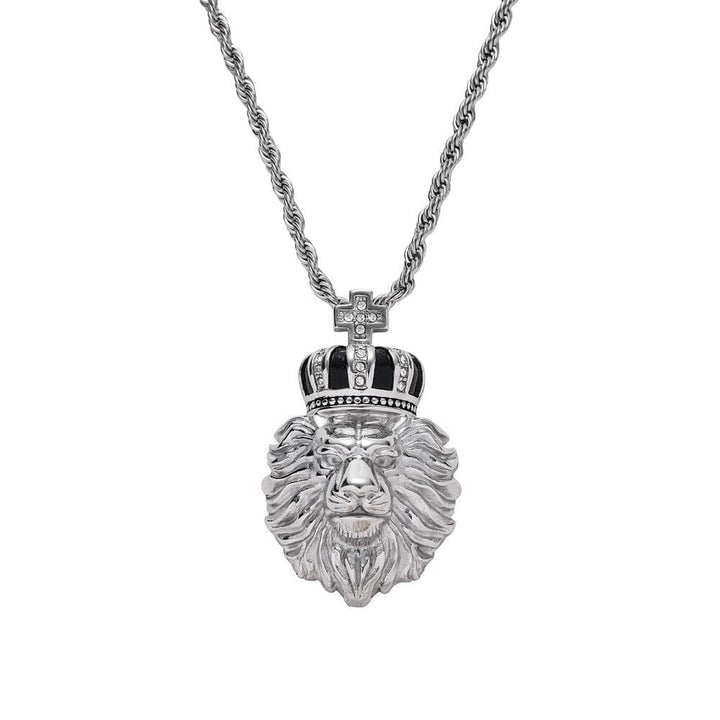 Lion Crown Necklace - Various Colours Necklace Ross and Specter Silver 