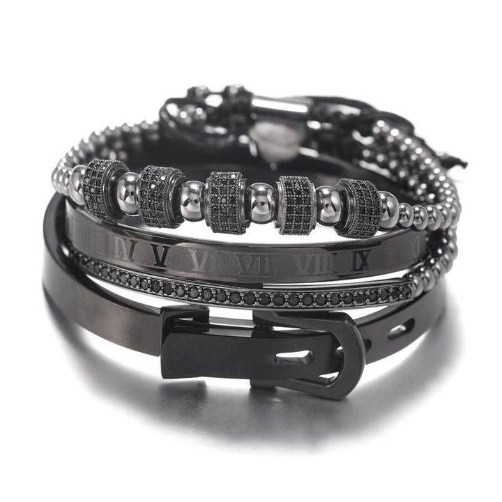 The Buckle Bracelet Set (4pc) - Black Bracelet Ross and Specter 