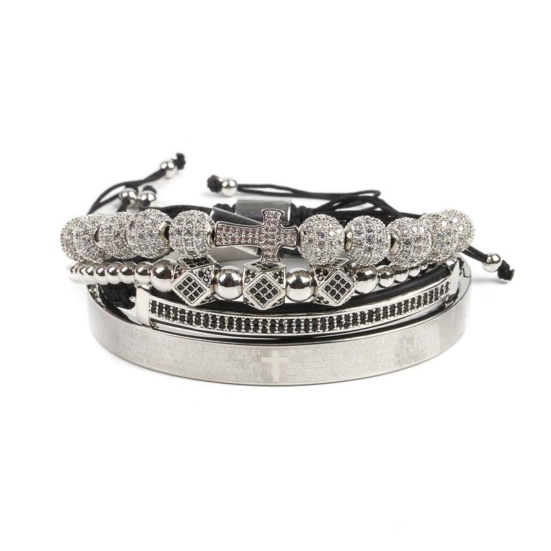 The Lord's Prayer Bracelet Set - Various Colours Bracelet Ross and Specter Silver 
