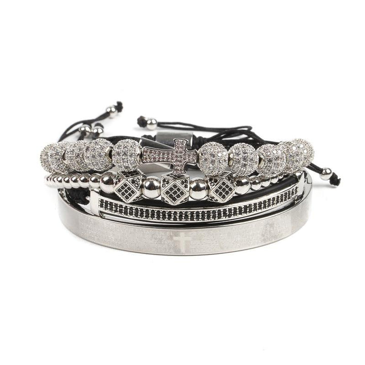The Lord's Prayer Bracelet Set - Various Colours Bracelet Ross and Specter Silver 